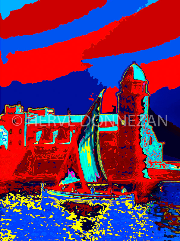 2540-1-COLLIOURE POPART ROUGE BLEU VERT