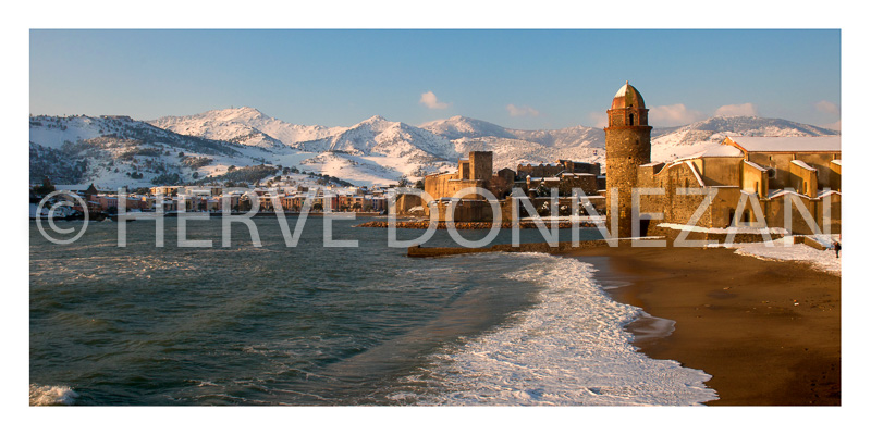 3058-COLLIOURE_NEIGE PANO 30x60