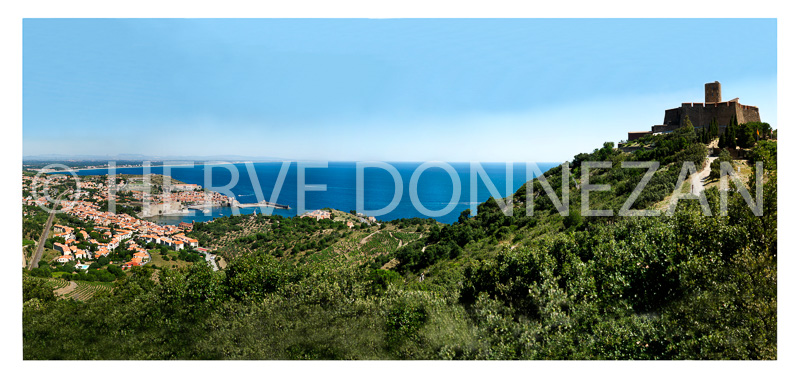 COLLIOURE MOULIN ST ELMES PANO- 43X91